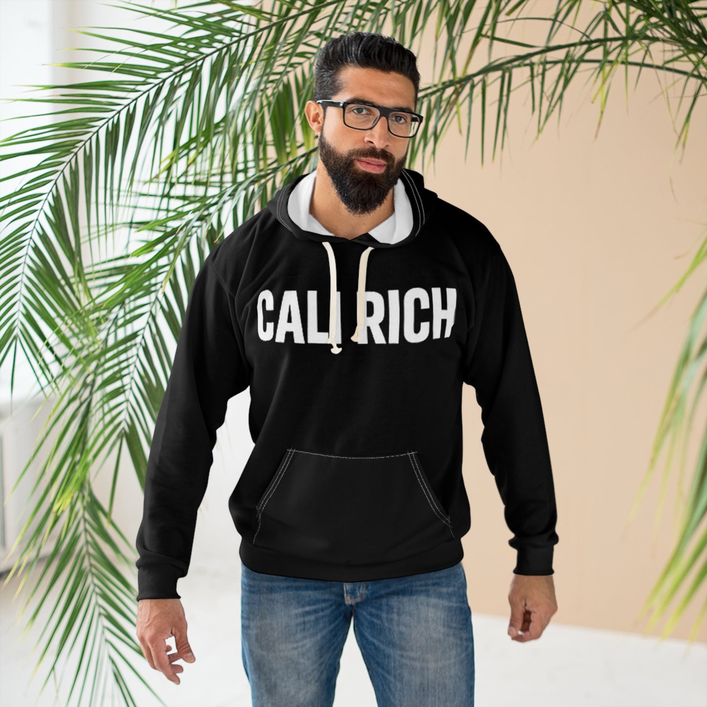 Pressure Made Me Rich Hoodie — “Cali Rich” Pullover with Back "Built From the Struggle" Statement