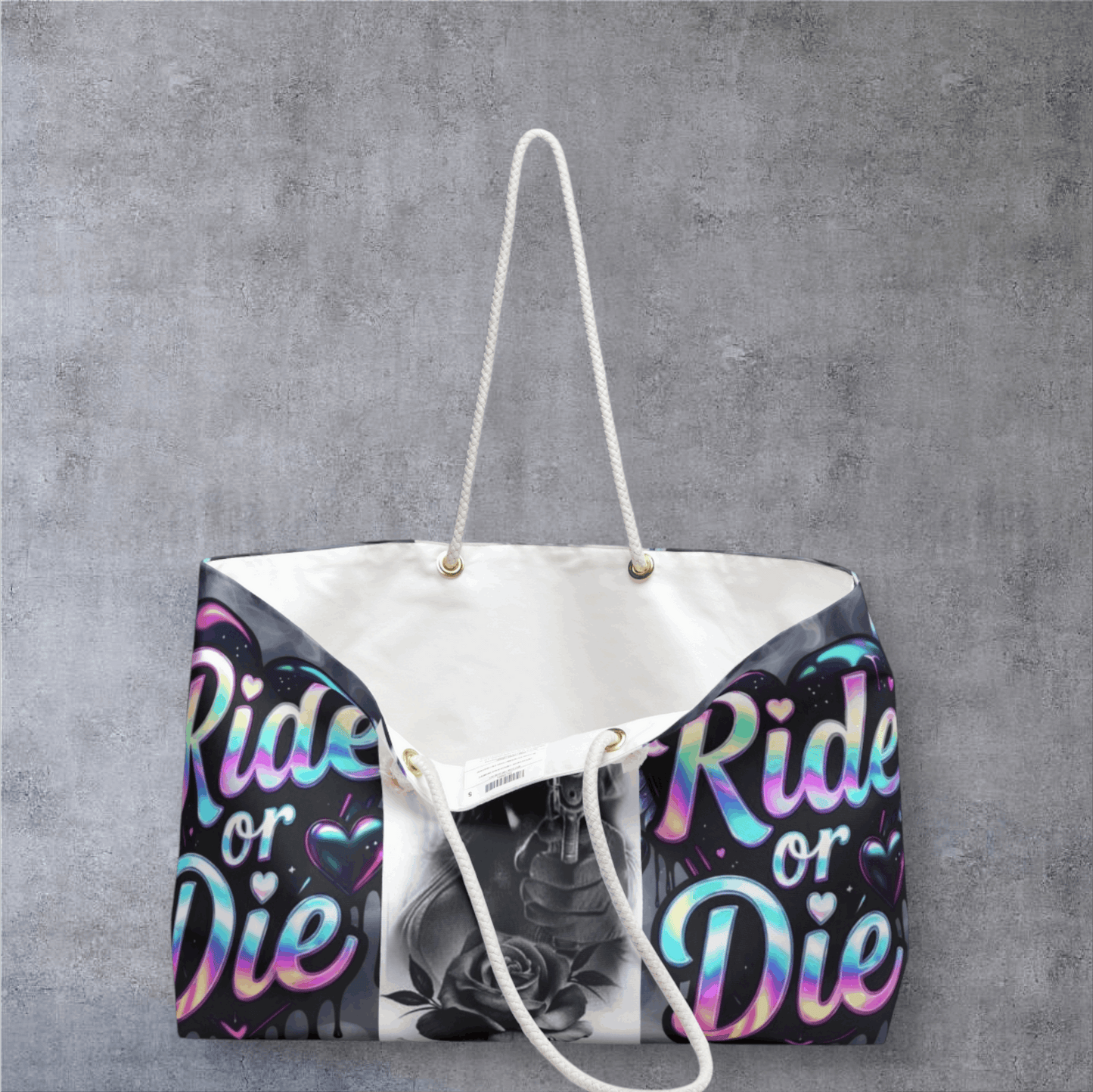 Ride or Die Weekender Bag — Gothic Pinup Travel Tote