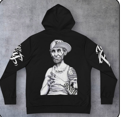 Cali Raised Red Graphic Hoodie — Tattooed Street Art Pullover