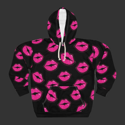 Kiss My Lips Hoodie — Graphic Pullover Hoodie