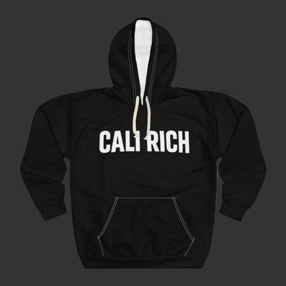 Pressure Made Me Rich Hoodie — “Cali Rich” Pullover with Back "Built From the Struggle" Statement