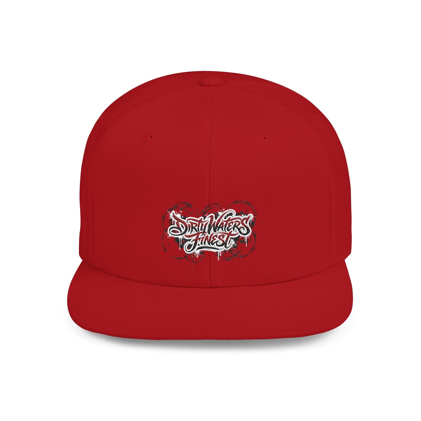 Flat Bill Snapback Hat —  Dirty waters Finest' Embroidered Streetwear Cap