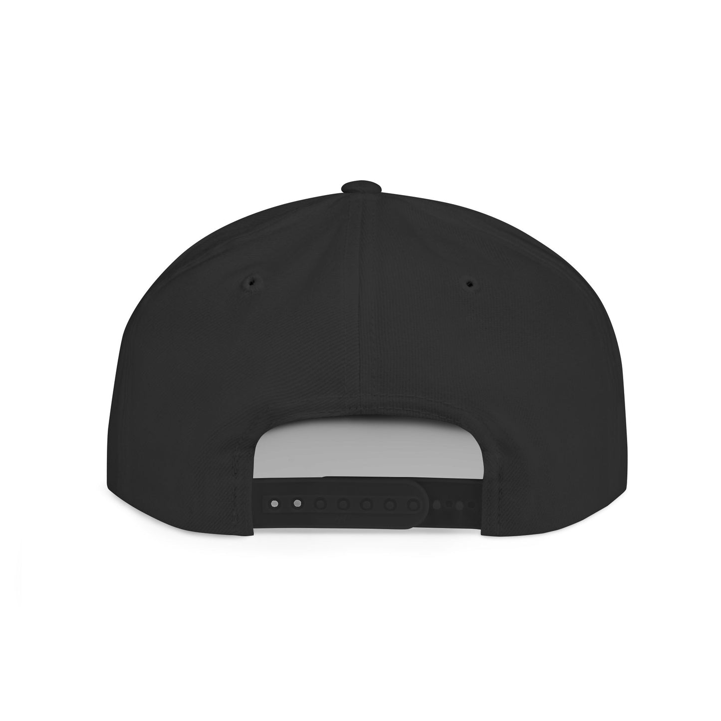 Flat Bill Snapback Hat — Minimal Handshake Logo Embroidered Cap