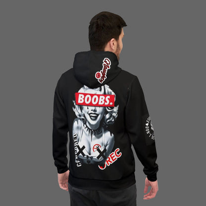 Naughty Marilyn Monroe Athletic Hoodie — Retro Pinup Graphic Hoodie