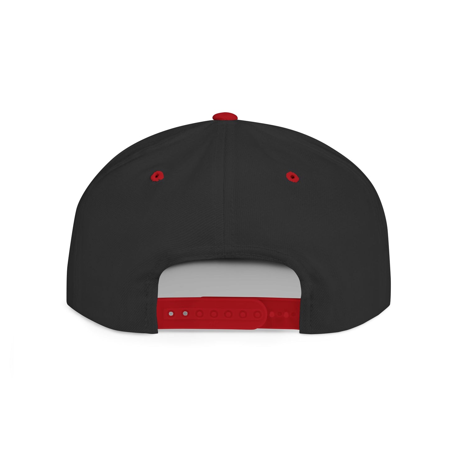 Flat Bill Snapback Hat — Minimal Handshake Logo Embroidered Cap