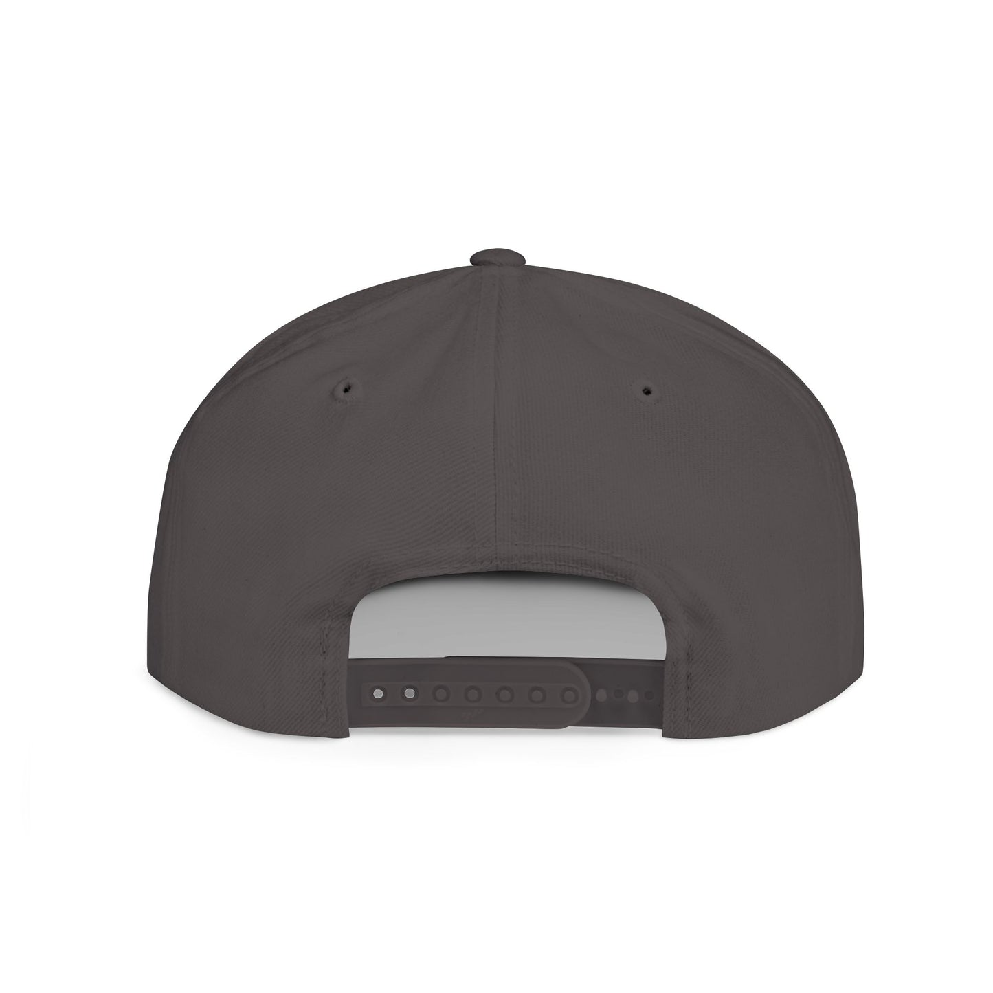 Flat Bill Snapback Hat — Minimal Handshake Logo Embroidered Cap