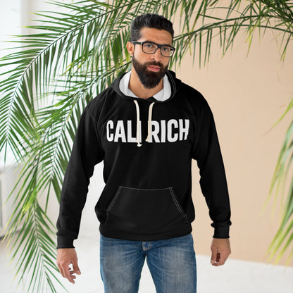 Pressure Made Me Rich Hoodie — “Cali Rich” Pullover with Back "Built From the Struggle" Statement