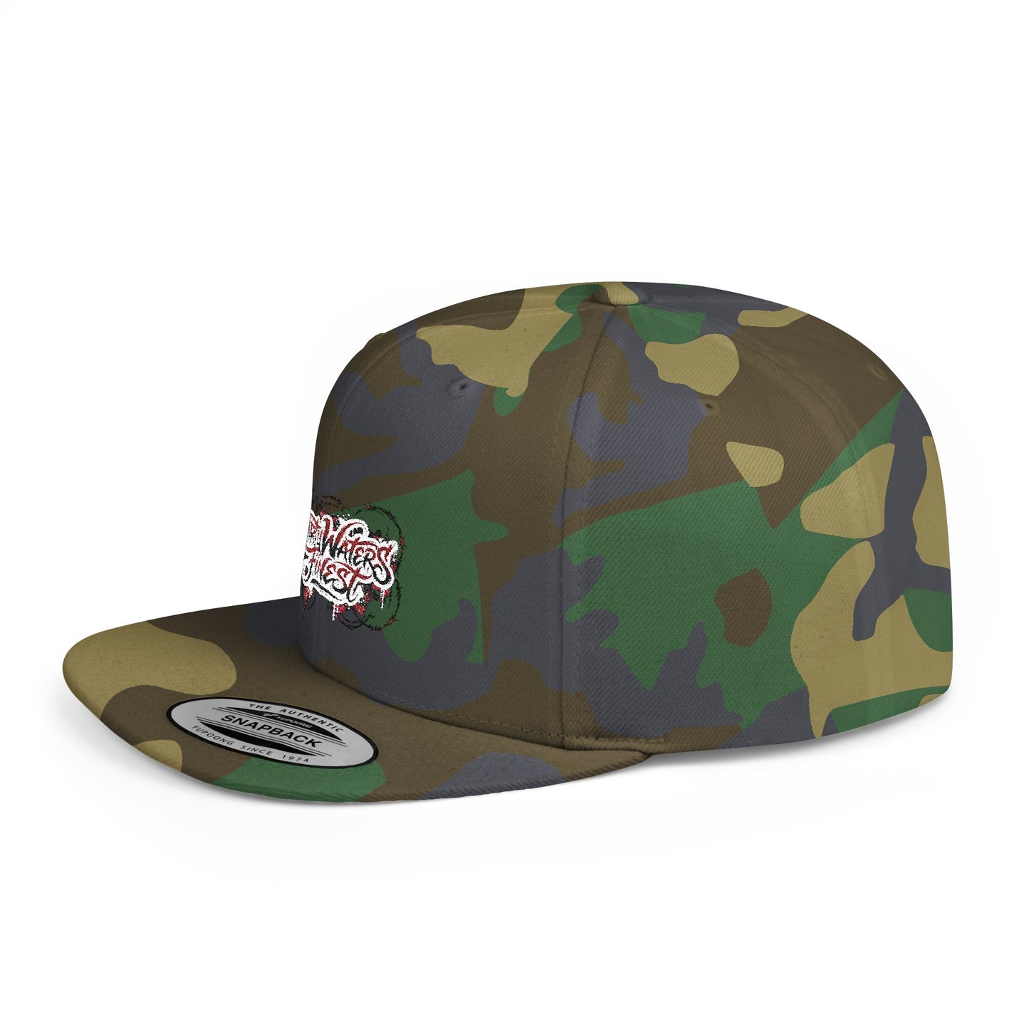 Flat Bill Snapback Hat —  Dirty waters Finest' Embroidered Streetwear Cap