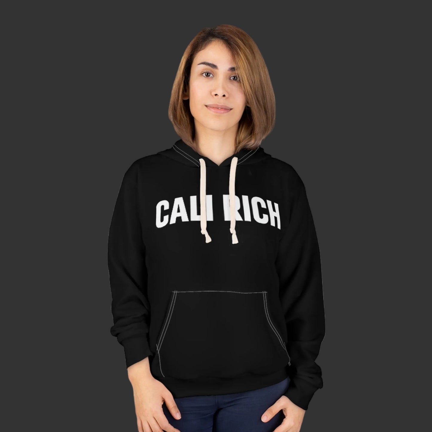 Pressure Made Me Rich Hoodie — “Cali Rich” Pullover with Back "Built From the Struggle" Statement