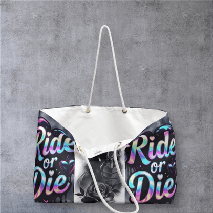 Ride or Die Weekender Bag — Gothic Pinup Travel Tote