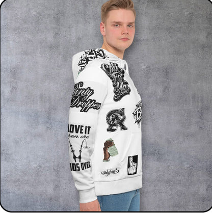 Graphic Hoodie — All-Over-Print Streetwear with Stoner & Cali Patch Designs
