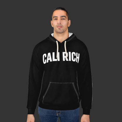 Pressure Made Me Rich Hoodie — “Cali Rich” Pullover with Back "Built From the Struggle" Statement