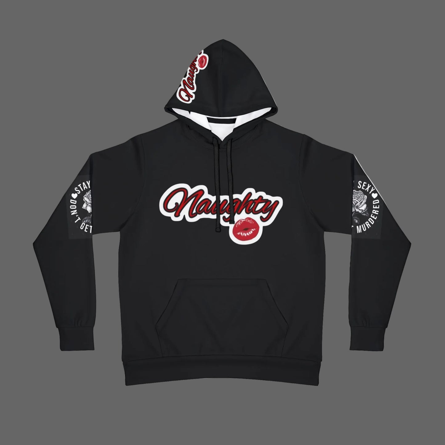 Naughty Marilyn Monroe Athletic Hoodie — Retro Pinup Graphic Hoodie
