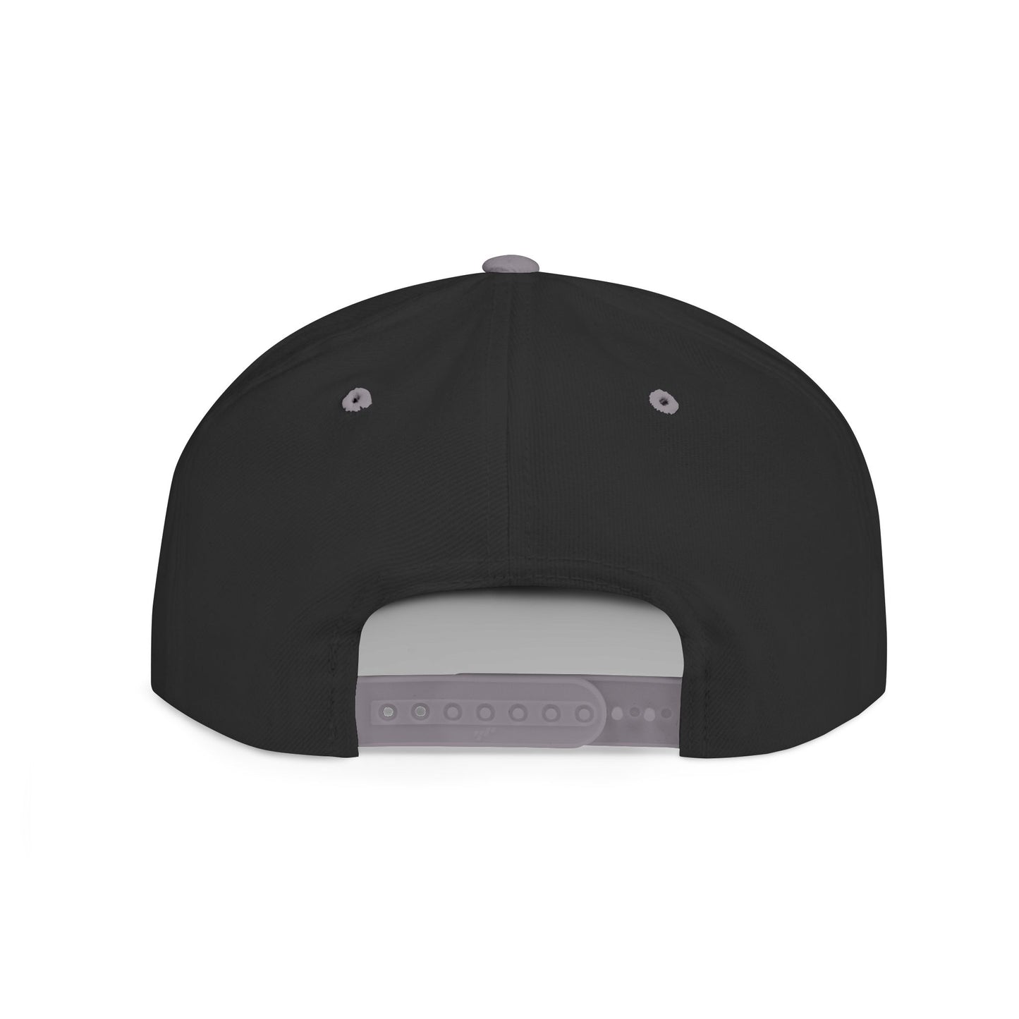 Flat Bill Snapback Hat — Minimal Handshake Logo Embroidered Cap