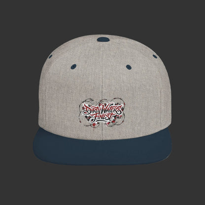 Flat Bill Snapback Hat —  Dirty waters Finest' Embroidered Streetwear Cap