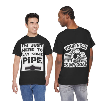 Funny Construction Tee, Heavy Cotton Tee, Gift for Plumber, Humorous Work Shirt, Funny DIY Outfit