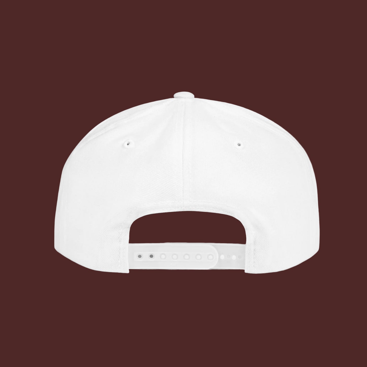 Flat Bill Snapback Hat — Minimal Handshake Logo Embroidered Cap